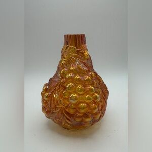 Vintage Imperial Grape Marigold Carnival Glass Decanter, No Stopper